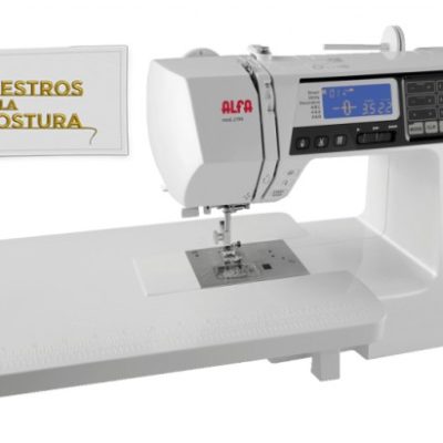 Alfa Eibar 3945. Máquina de coser mecánica eléctrica con cuerpo de hierro