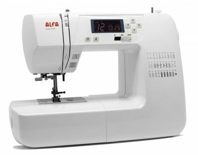 Alfa Eibar 3945. Máquina de coser mecánica eléctrica con cuerpo de